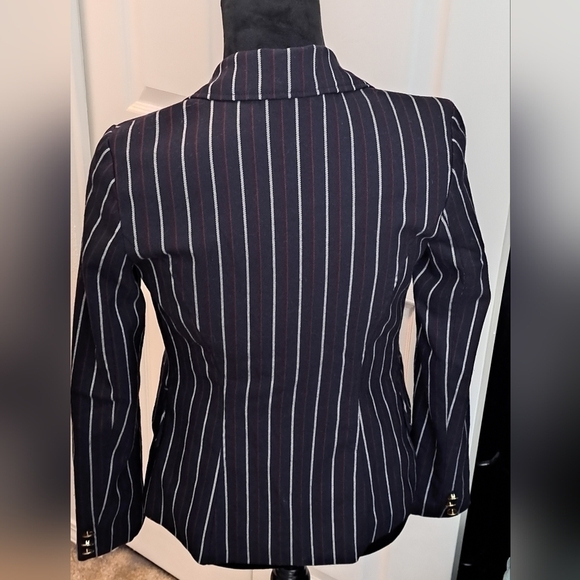 Twenty One Blue Blazer With Stripes Of Red & White     Size 5 - Picture 3 of 9
